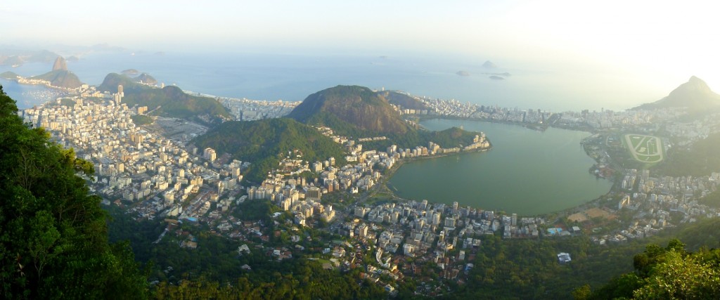 Vue du haut de la colline du Corcovado