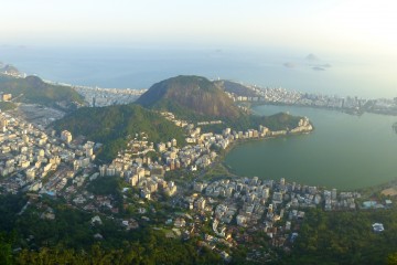 Vue du haut de la colline du Corcovado