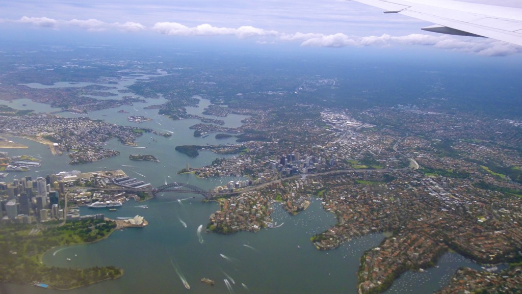 Baie de Sydney vue du ciel
