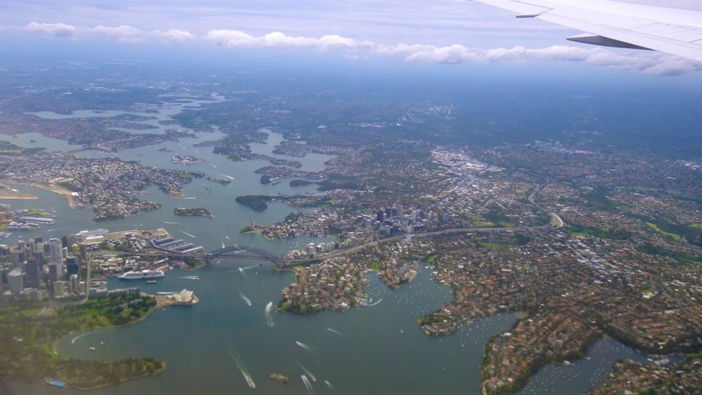 Baie de Sydney vue du ciel