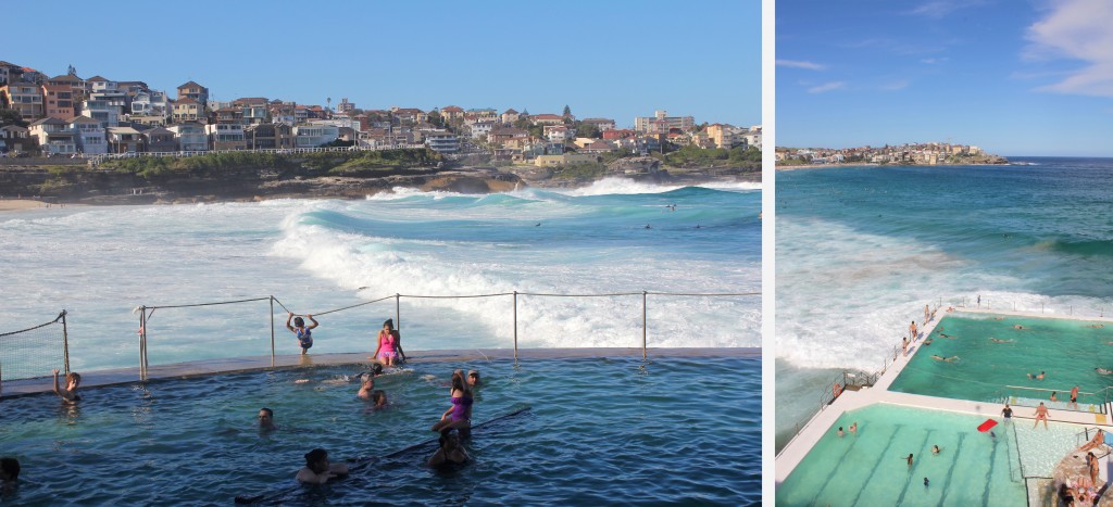 Bassins et piscines d'eau de mer protégeant les baigneurs du courant et des requins