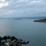 Notre parking où nous avons passé trois nuit à Wellington, vu du mont Victoria