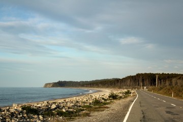 Route de la West Coast quelques dizaines de kilomètres avant Haast