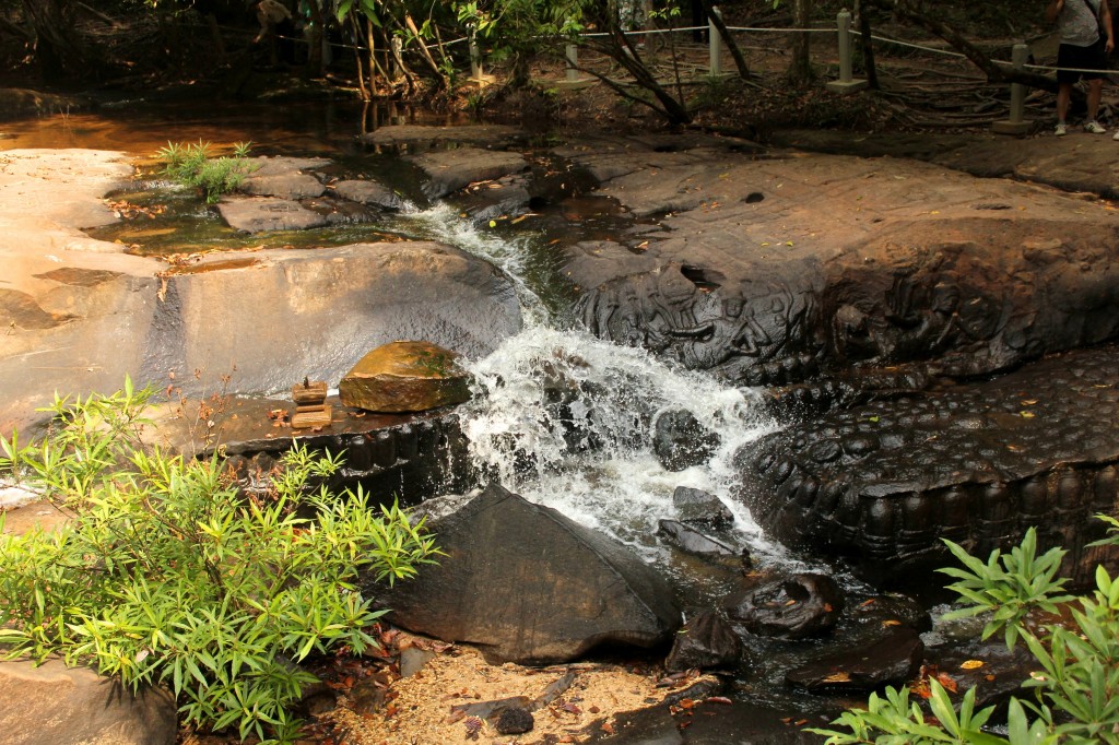 Lit de rivière sculpté de Kbal Spean