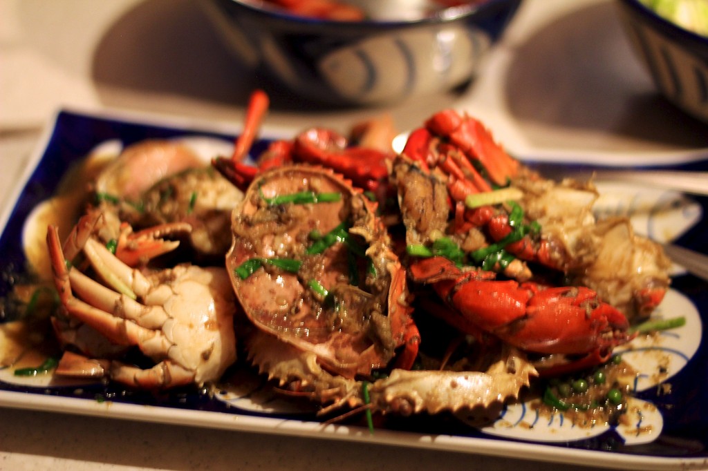 Plat de crabe avec sa sauce au poivre de Kampot