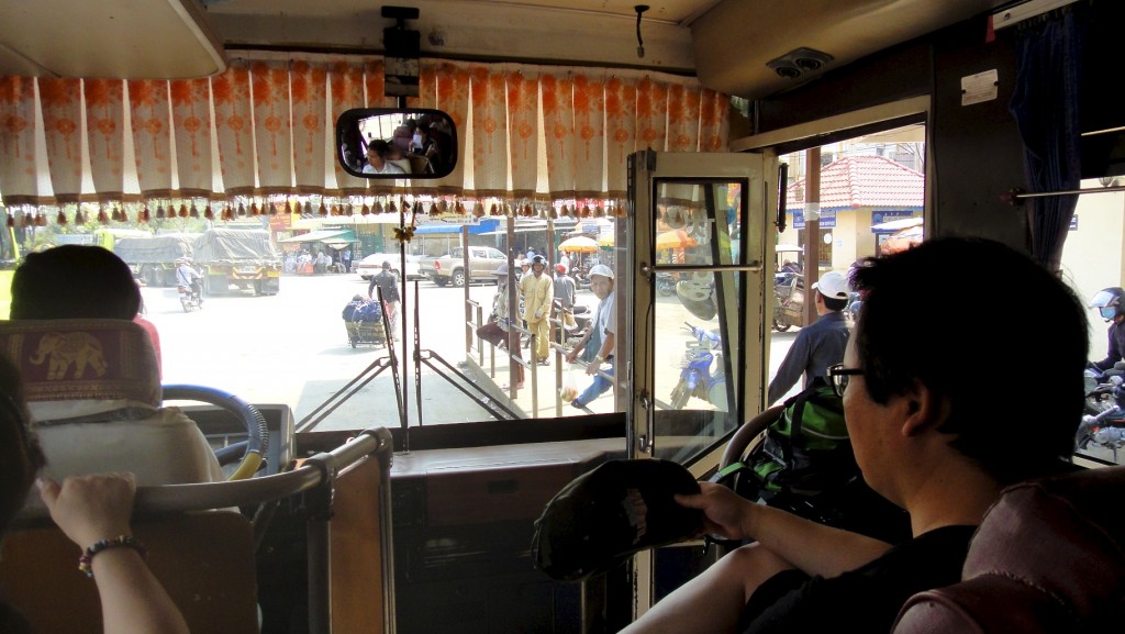 Navette gratuite officielle du côté cambodgien pour se rendre à la gare routière