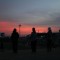 Coucher de soleil sur le stade olympique de Phnom Penh