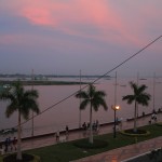 Coucher de soleil sur le Tonlé Sap