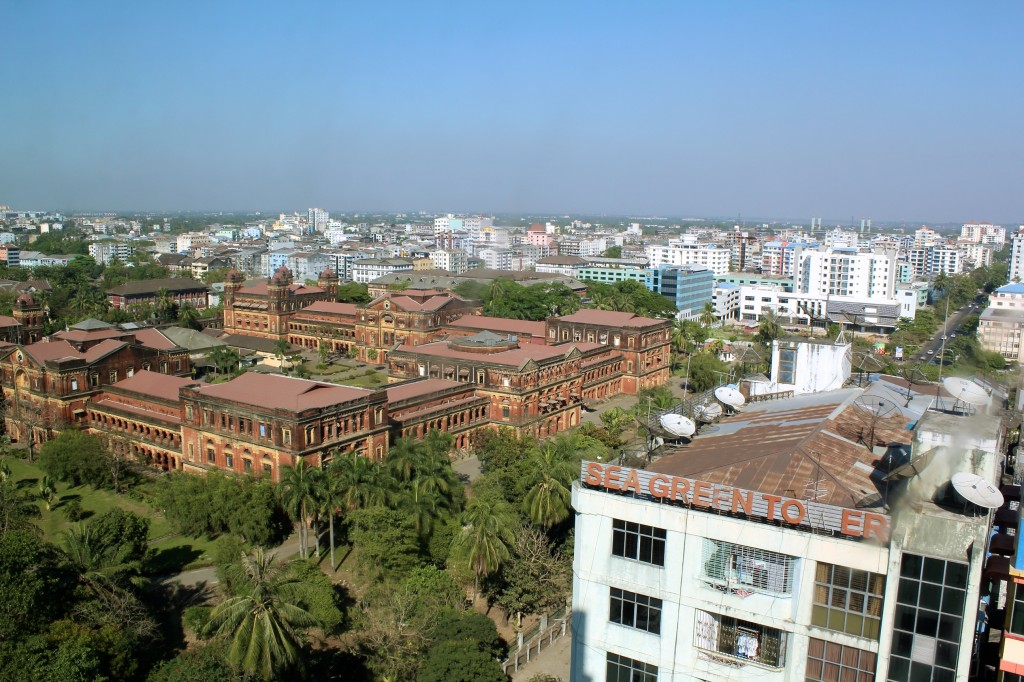 Yangon vue de la tour olympique