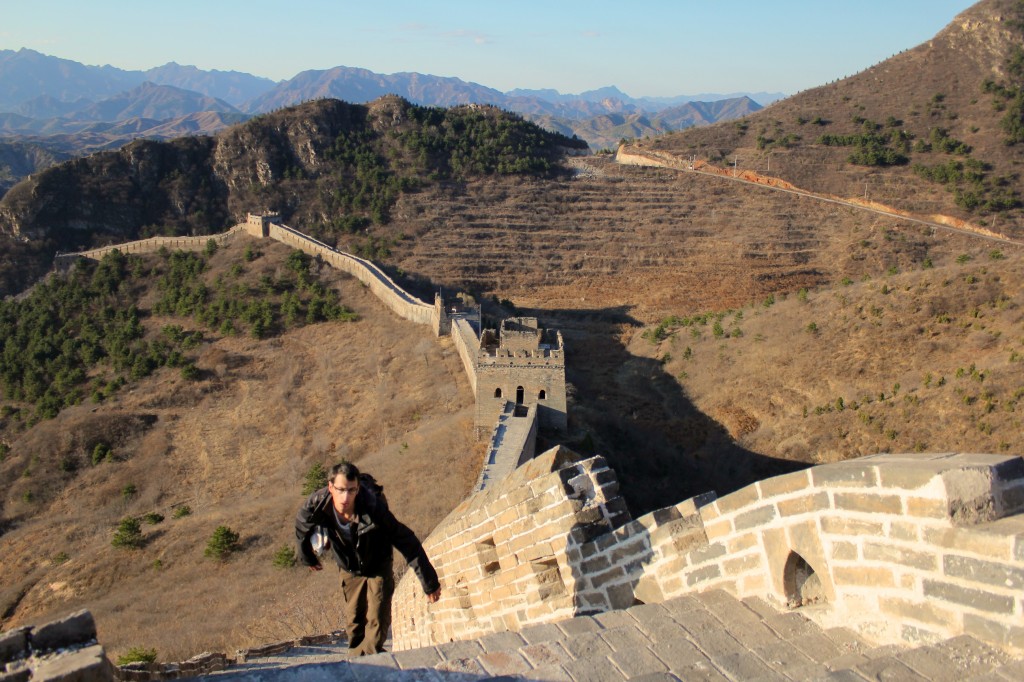 Dénivelé très important de la muraille du côté de Simatai