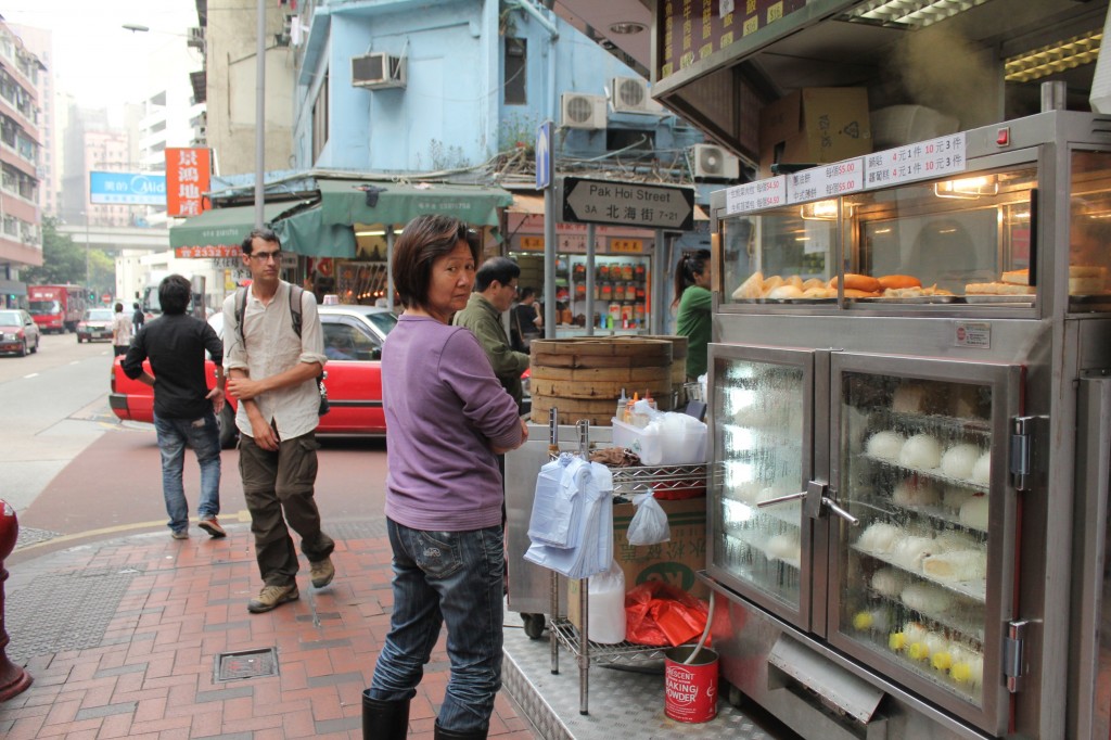 Marchand de rue à Hong Kong