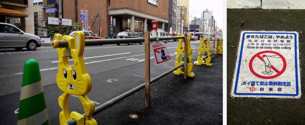 Sur la chaussée des routes japonaises