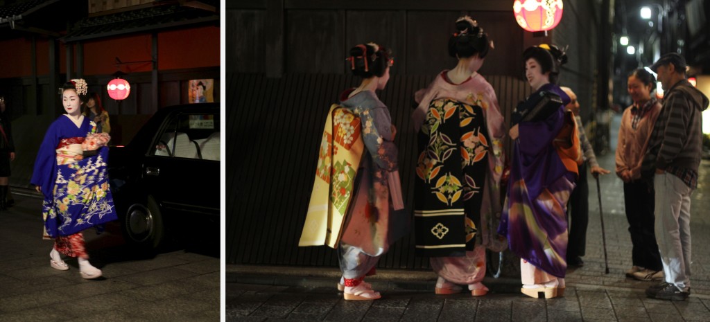 Geishas dans les rues de Gions