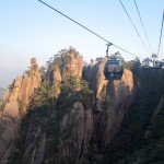 Descente en téléphérique du côté est