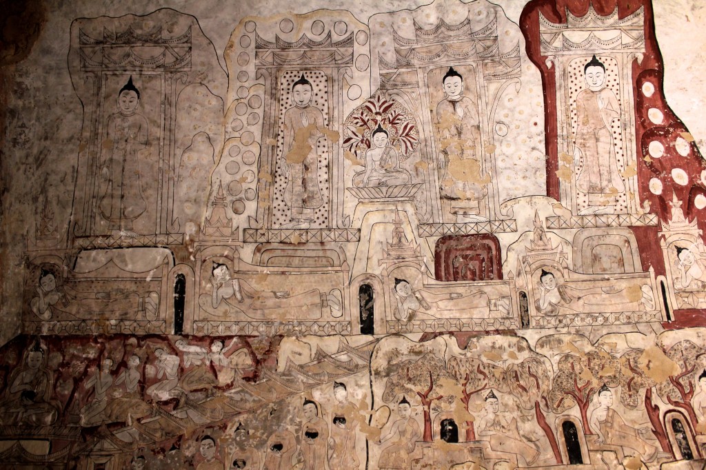 Extrait d'une des fresques du temple de Sulamani