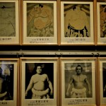 Sumos célèbres dans le musée des sumos au Ryogoku Kokugikan