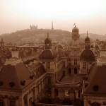 Vue sur la colline de Fourvière depuis l'opéra