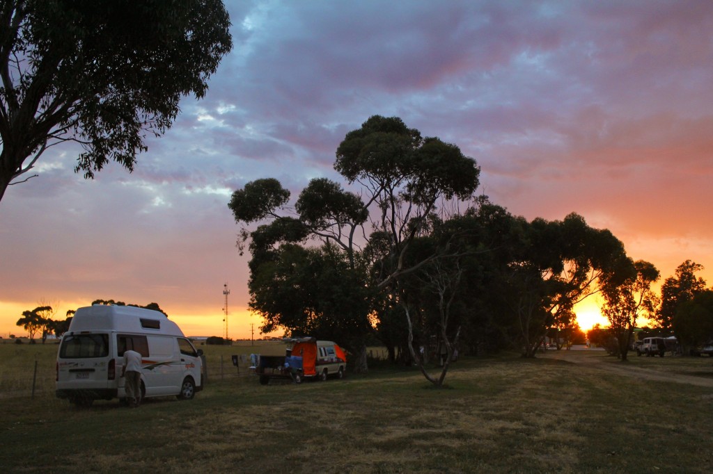 Aire d'autoroute en Australie