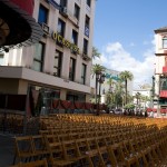 Gradin installé pour les défilés de la Semana Santa