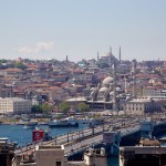 Vue sur le pont Galata depuis le Galata Konak Cafe