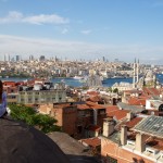 Vue sur les toits d'Istanbul, le bosphore et la Corne d’or