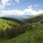 Panorama du nord de l'Arménie depuis le col de Sevan à 2100m d'altitude