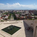 Yerevan vue depuis la dernière terrasse de la Cascade