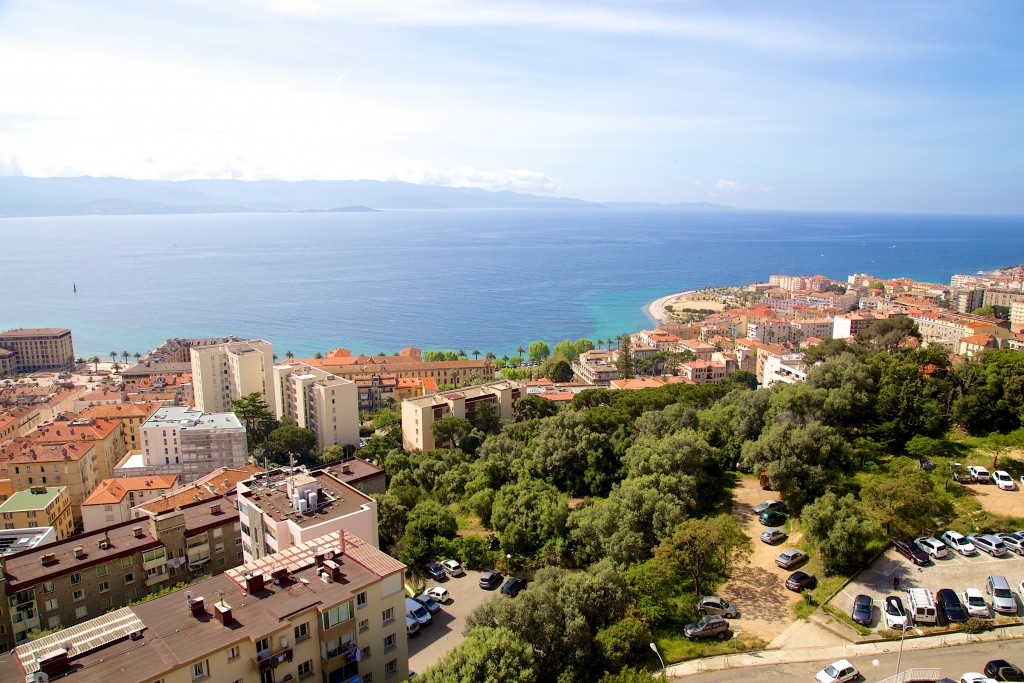 Baie d'Ajaccio depuis la terrasse de notre chambre