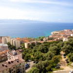 Baie d'Ajaccio depuis la terrasse de notre chambre à Ajaccio