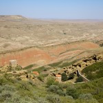 Du haut de la colline surplombant le monastère Lavra