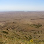 Zone semi-désertique entre la Géorgie et l'Azerbaïdjan