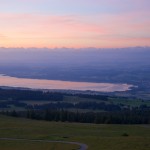 Lever du soleil sur Yverdon-les-bains depuis le Chasseron