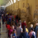 Petit embouteillage pour atteindre la chapelle Sixtine dans les musées du Vatican