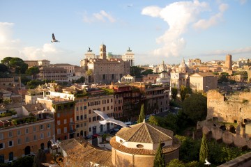 Vue de la terrasse du Palatin au Forum romain