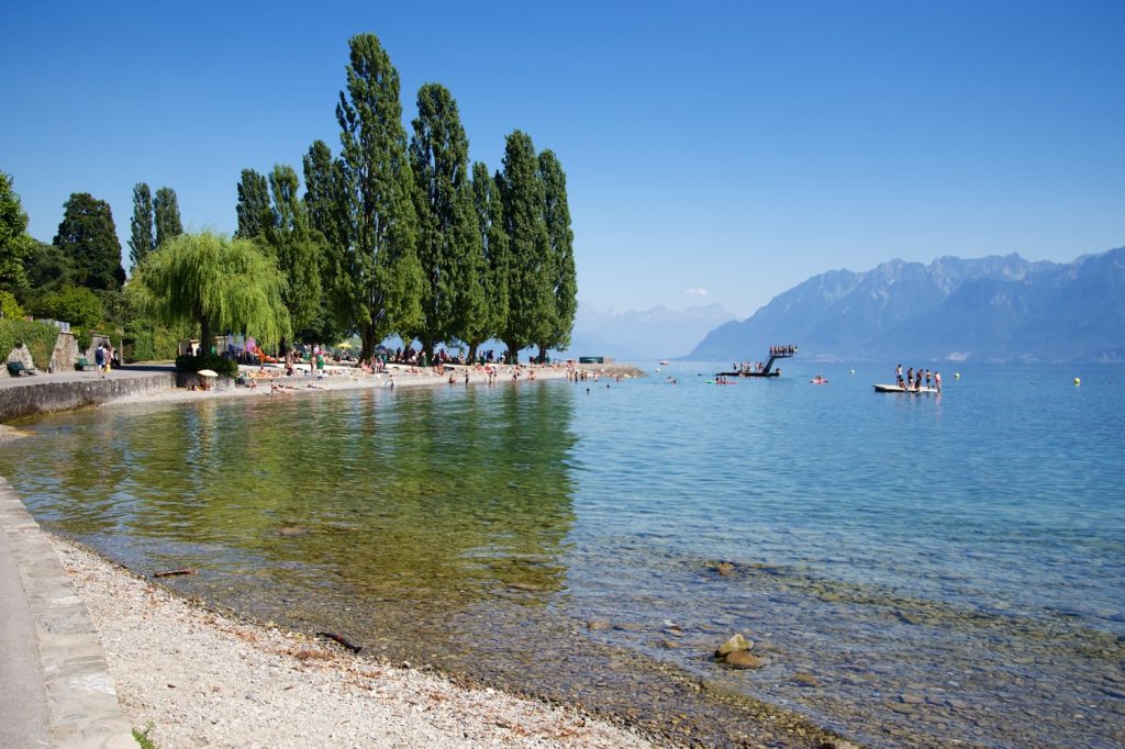 Plage de Lutry pour une petite baignade revigorante