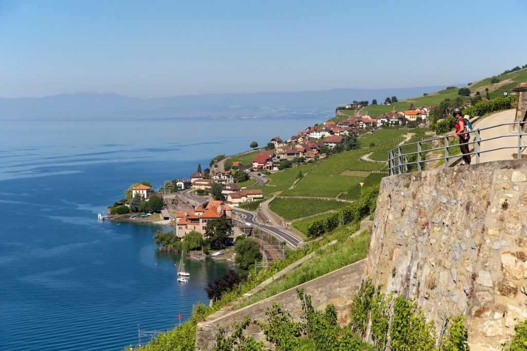 Village de Rivaz dans le Lavaux en Suisse