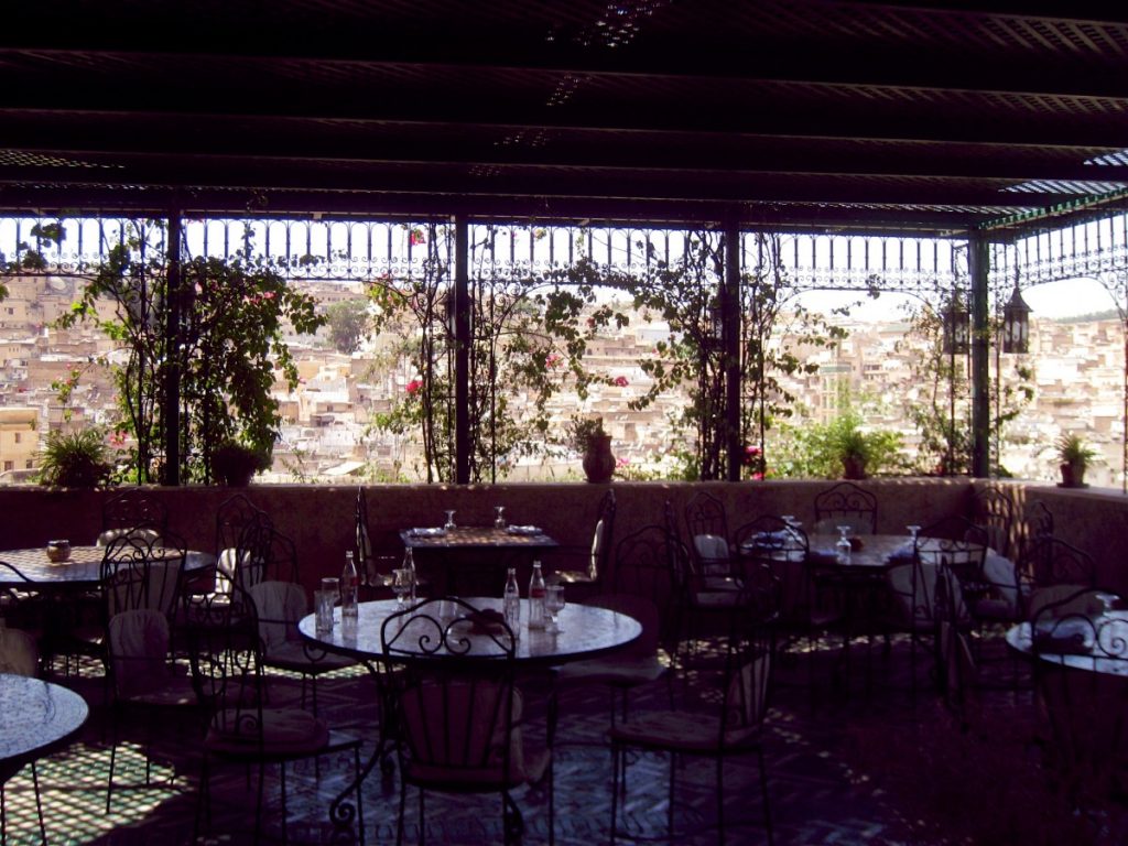 Terrasse du Riad Fès avec vue sur la médina