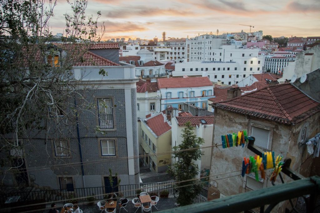 La place Largo dos Trigueiro vue depuis notre Airbnb