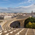 Une des plus belle vue de Séville en haut du Metropol Parasol