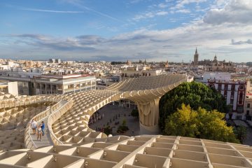 Une des plus belle vue de Séville en haut du Metropol Parasol