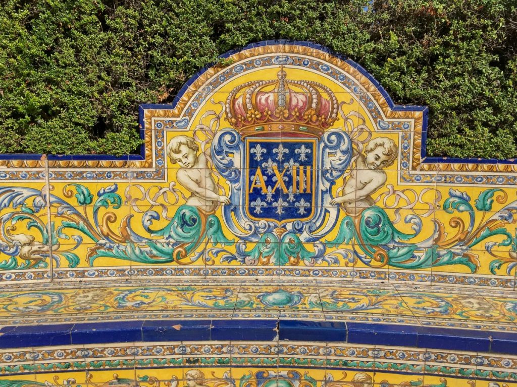 Azulejos dans les jardins de l'Alcazar