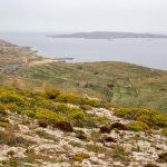 Vue sur l'île de Comino et de Malte depuis le sud de l'île de Gozo