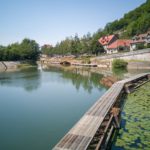Eurovélo6 au bord du Doubs à Besançon