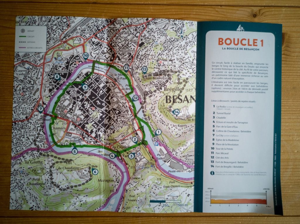 Tour de Besançon à vélo : Office du tourisme de Besançon