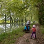 Essai d'un parcours alternatif sur le chemin de halage d'en face sur le canal des 2 mers à vélo