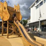 Palme du parc de jeux pour enfant en bois à Saint Nazaire