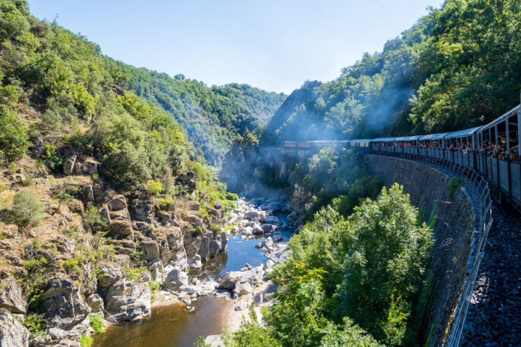 Vue depuis le Train de l'Ardèche