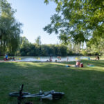 Plage au bord de l'Yonne à Mailly-la-ville