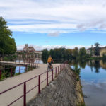 Arrivée à Auxerre à vélo