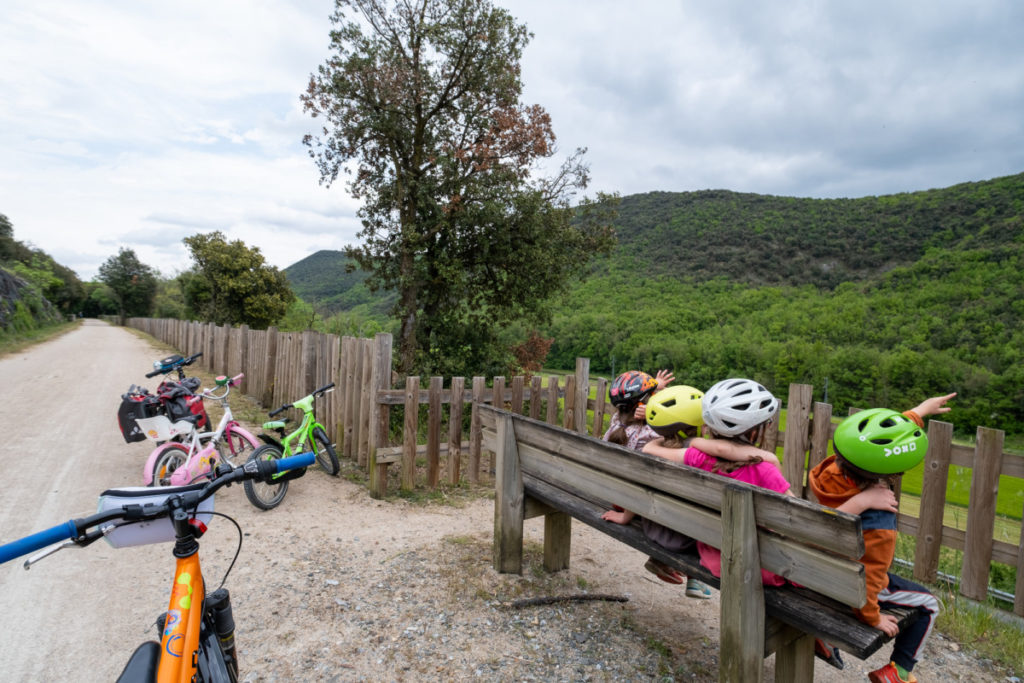 Contemplation et voyage à vélo en famille